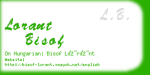 lorant bisof business card